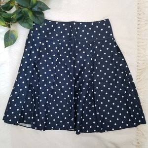 New york & Company Polka Dot Navy Skirt